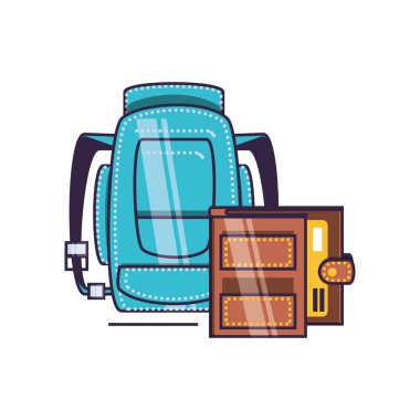 cüzdan para ile seyahat çantası ekipmanları