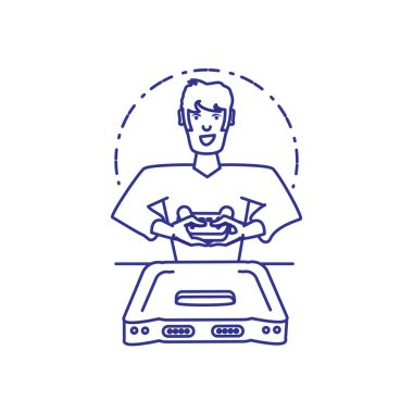 video oyunu kontrolü kullanarak genç çocuk