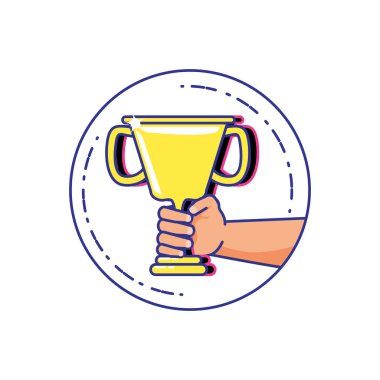 kupa kupa ödülü ile kazanan eller