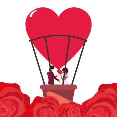 çift romantizm seyahat sıcak hava balonu