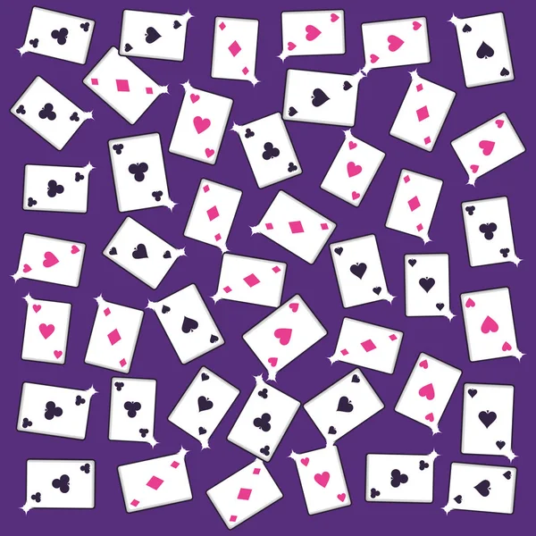 Покер казино игровые карты фон — стоковый вектор