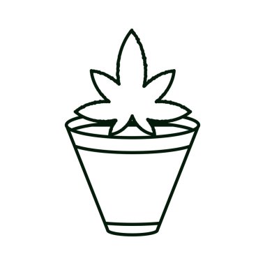 saksı doğa simgesi esrar bitki