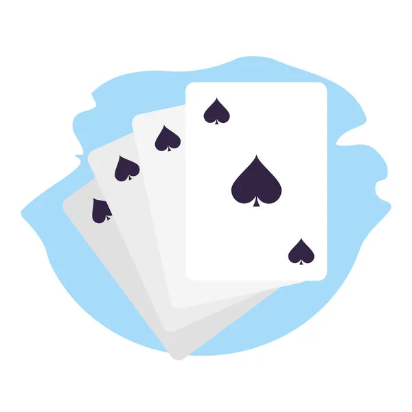 Poker Casino spel kaarten iconen — Stockvector