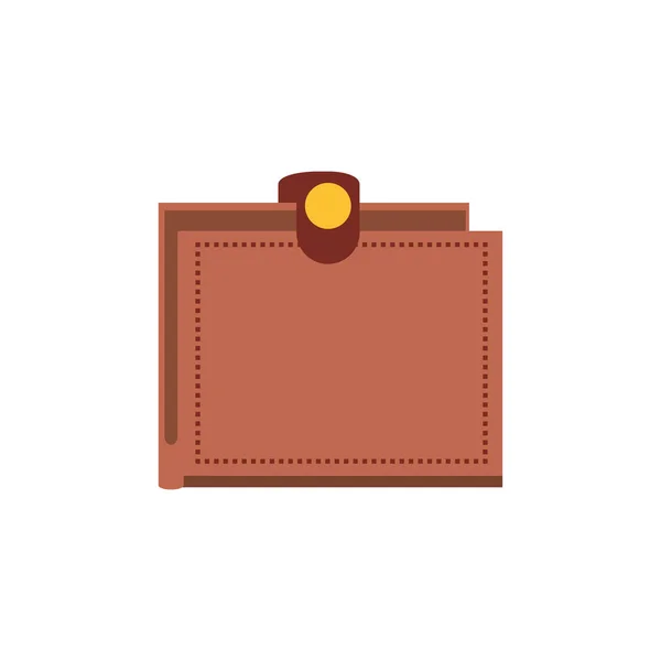 Plånbok pengar ekonomi isolerad ikon — Stock vektor