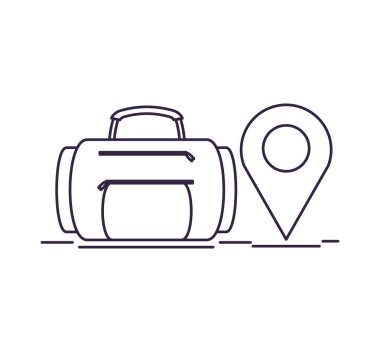 pin konumu ile seyahat bavul ekipmanları