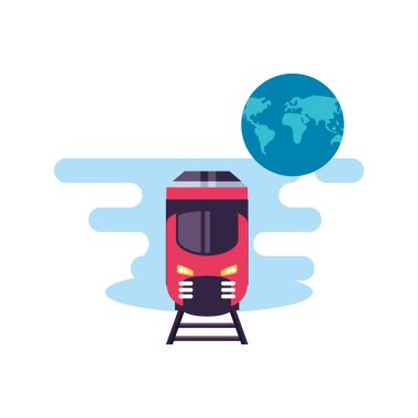 dünya gezegeni ile tren seyahat aracı