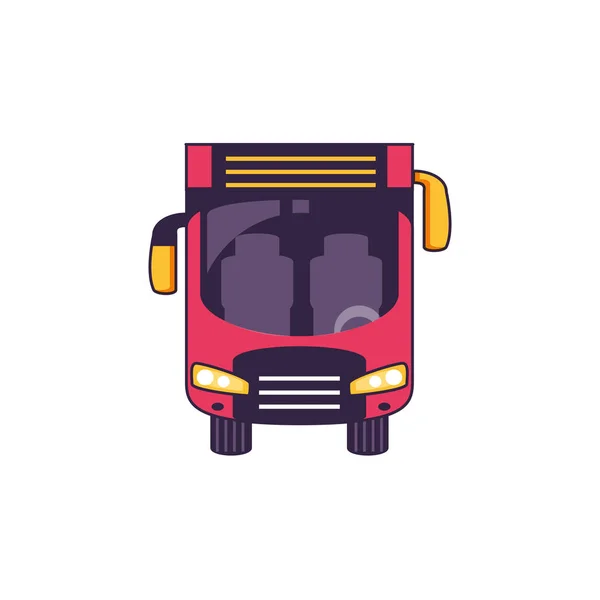 Veículo de transporte de ônibus ícone isolado — Vetor de Stock