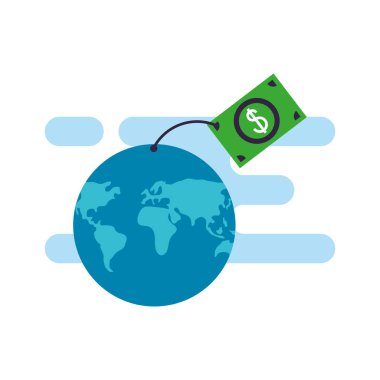 Bono dolar ile dünya gezegeni Earth