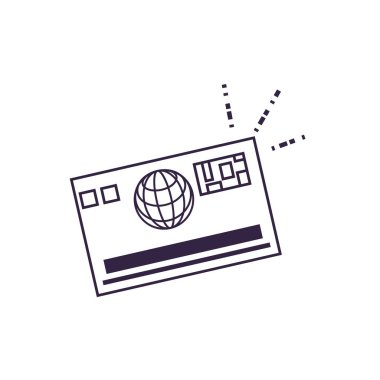 kredi kartı plastik e-ticaret simgesi