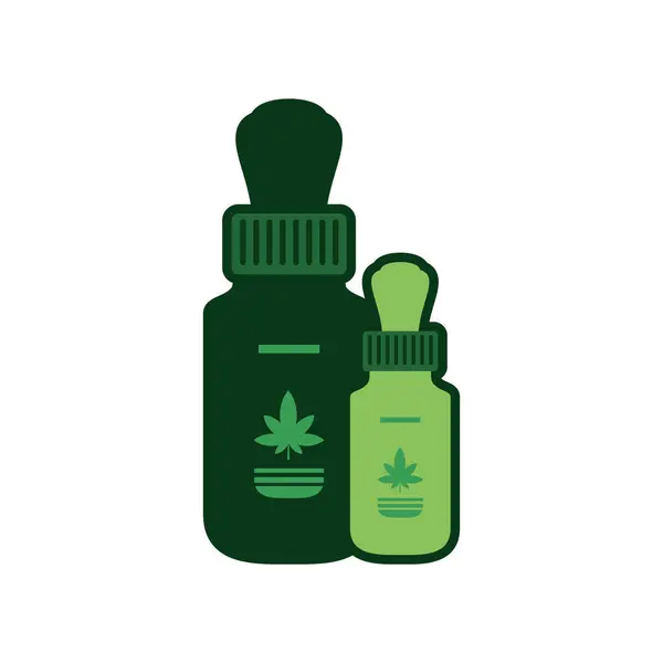 Bottiglia di cannabis prodotto contagocce icona — Vettoriale Stock