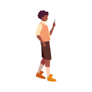 akıllı telefon sosyal medya kullanarak genç adam