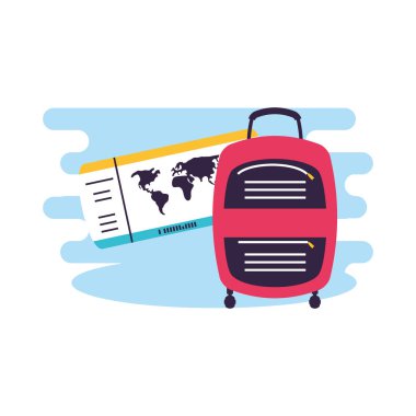 bilet uçuş ile seyahat bavul ekipmanları