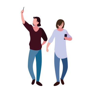 akıllı telefon cihazları kullanan iki adam