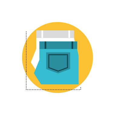 erkek pantolon katlanmış seyahat simgesi