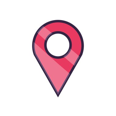 iğne işaretleyici konumu izole edilmiş simge