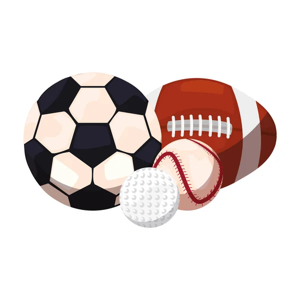 Football baseball golf rugby ball sport — Stock Vector