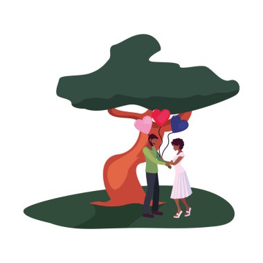 çift aşk balon çiçekler romantik