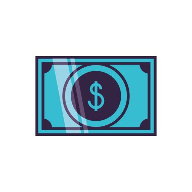 fatura para dolar izole simgesi