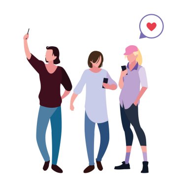 akıllı telefon kullanan erkek ve kadın