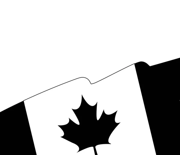 Vlag van Canada patriottische icoon — Stockvector