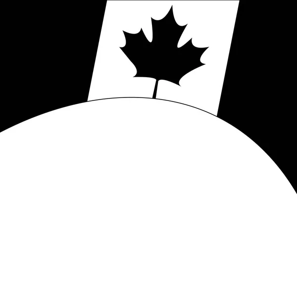 Kanadas flagga patriotiska ikon — Stock vektor