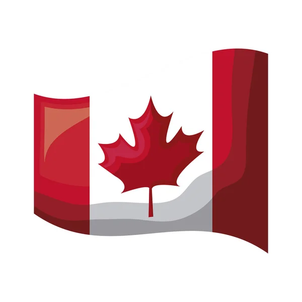 加拿大爱国图标的旗帜 — 图库矢量图片