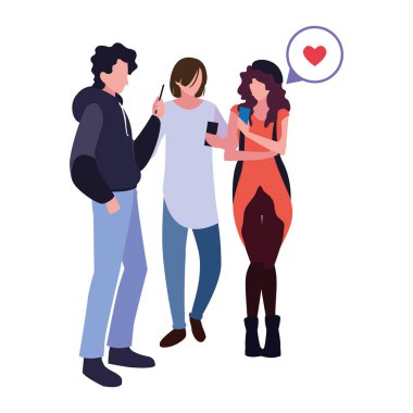 akıllı telefon kullanan erkek ve kadın