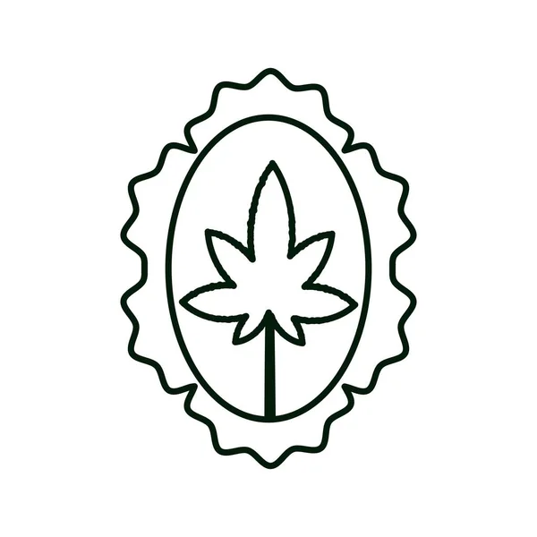 Δαντελένια δαντέλα με φυτικά φύλλα κάνναβης — Διανυσματικό Αρχείο