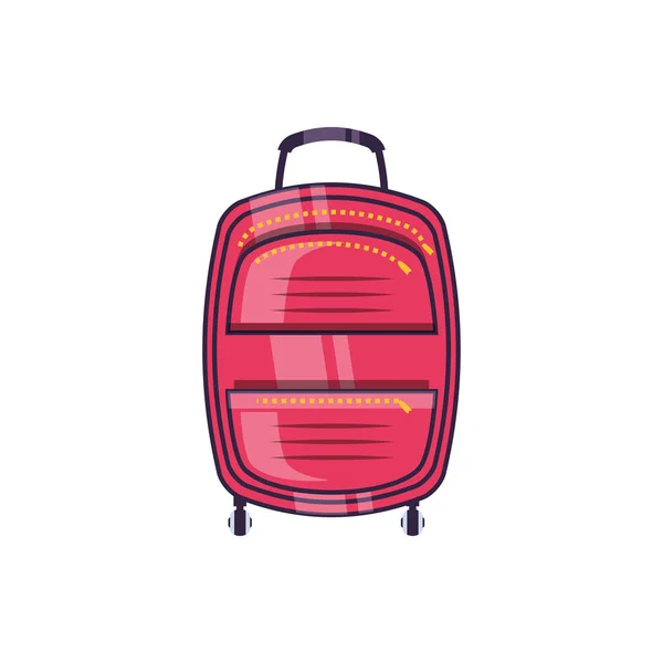Travel suitcase equipment isolated icon — Stock Vector