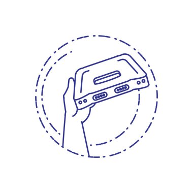 retro video oyun konsolu ile el kullanıcı