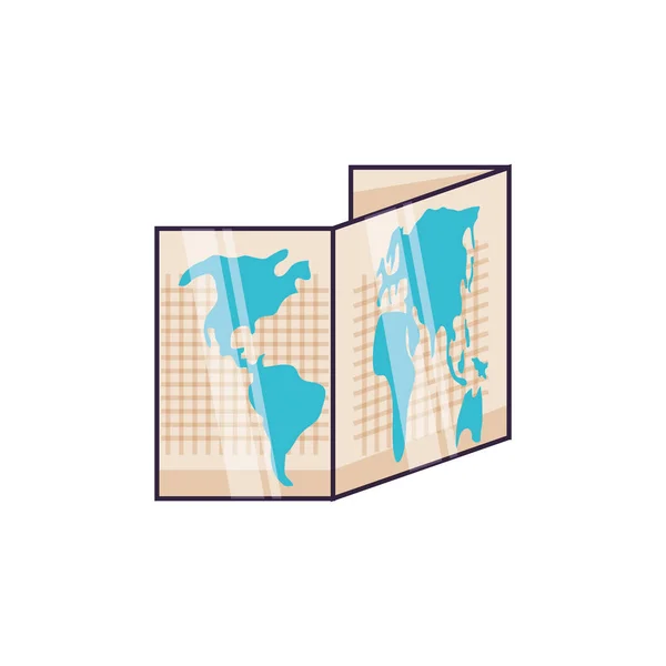 Ikona průvodce pro cestovní mapu — Stockový vektor