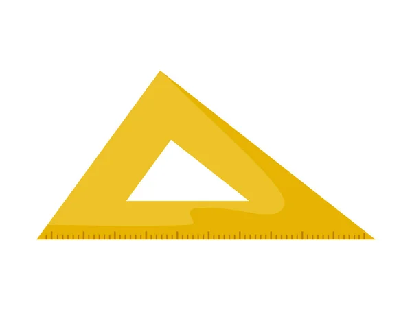 Triangle rule school supply isolated icon — Stock Vector