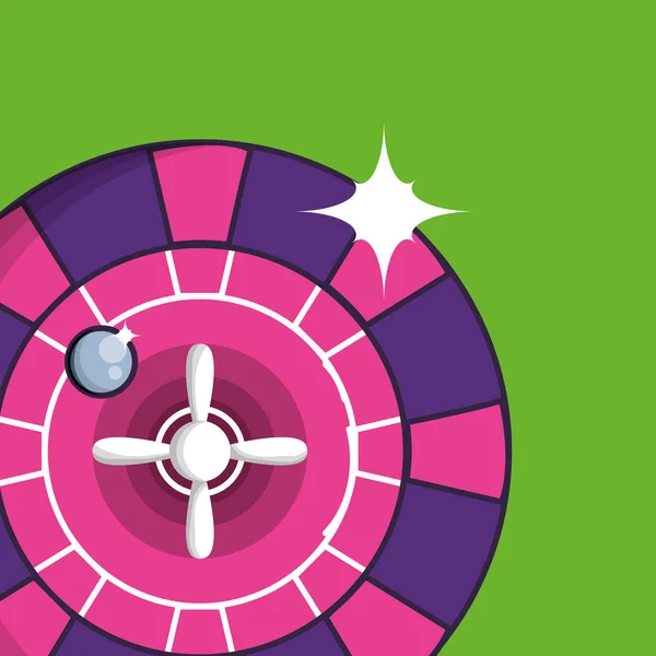 Casino roulette jeu isolé icône — Image vectorielle