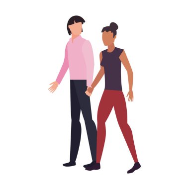 erkek ve kadın karakterleri avatarlar