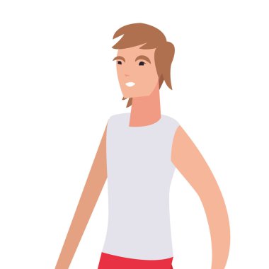 yaz saati insanlar simge vektör ilustration