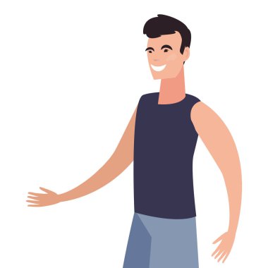 yaz saati insanlar simge vektör ilustration