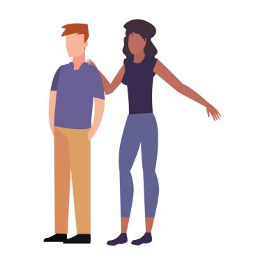 erkek ve kadın karakterleri avatarlar