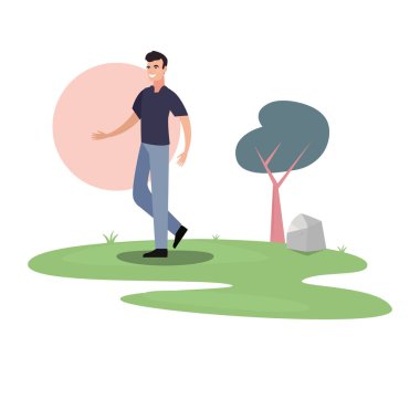 parkta açık adam karakteri