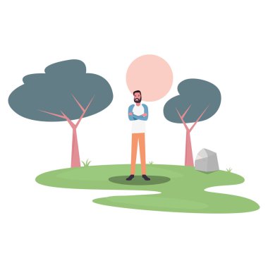 parkta açık adam karakteri