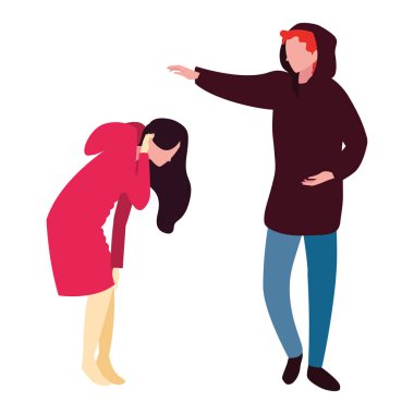 adam ve kadın manzara konuşuyor