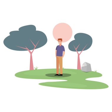 parkta açık adam karakteri