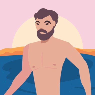 yaz saati tatil simgesi vektör ilustration