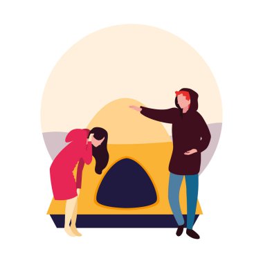 adam ve kadın kampı çadır tatil