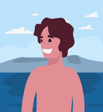 yaz saati tatil simgesi vektör ilustration