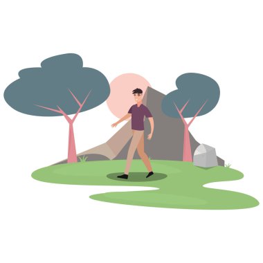 parkta açık adam karakteri