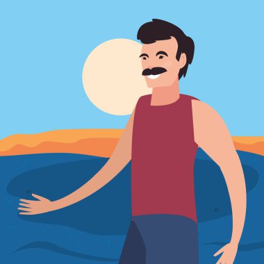 yaz saati tatil simgesi vektör ilustration