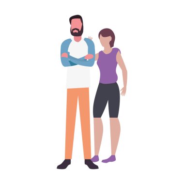 erkek ve kadın karakterleri avatarlar