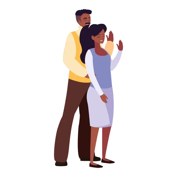 Erkek ve kadın birlikte ayakta — Stok Vektör