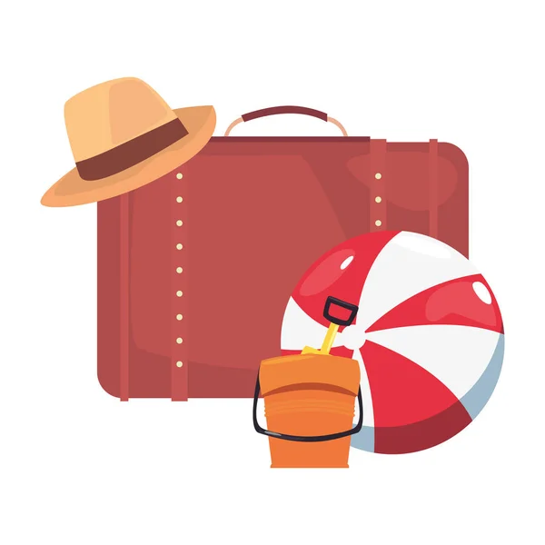 Summer time holiday icon vector ilustration — Stock Vector