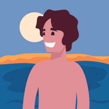 yaz saati tatil simgesi vektör ilustration